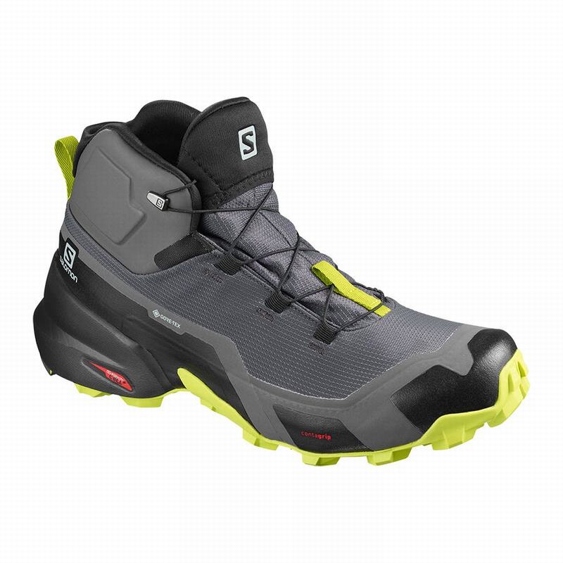 Salomon CROSS HIKE MID GORE-TEX Botas De Montaña Hombre - Negras / Verde Claro - Colombia (60719-SFP